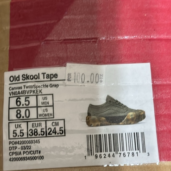 Vans Old Skool tapered Canvas Twill Speckle Grape Swap it - Picture 15 of 16